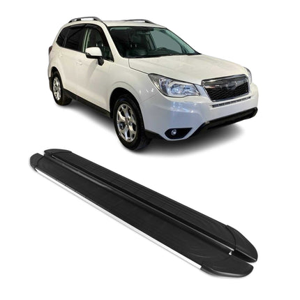 Trittbretter Seitenschweller für Subaru Forester IV 2013-2018 Alu Schwarz Grau