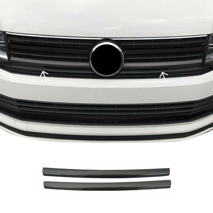 Kühlergrill Grillleisten für VW T6 Transporter 2015-2019 Highline Carbon 2x