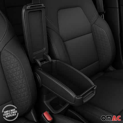 Mittelarmlehne Armlehne Mittelkonsole für Ford Focus 2011-2014 PU-Leder Schwarz