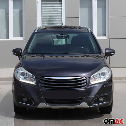 Kühlergrill Leisten Grillleisten für Suzuki SX4 S-Cross 2013-21 Edelstahl Chrom
