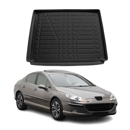 Kofferraumwanne Laderaumwanne für Peugeot 407 2004-2011 Gummi TPE Schwarz