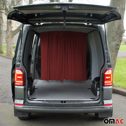 Maß Gardinen für VW Caddy L1 L2 Fahrerhaus Abtrennung Sonnenschutz Rot