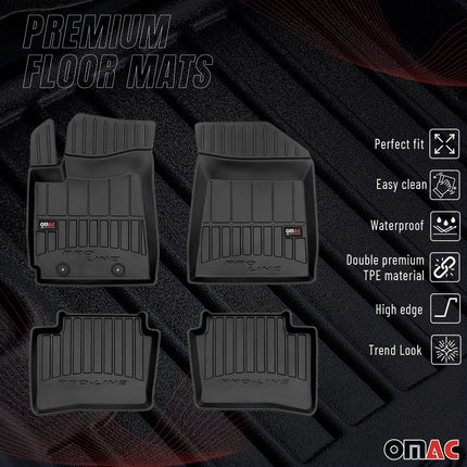 OMAC Gummi Fußmatten für Hyundai i10 2020-2026 Premium TPE Automatten Schwarz 4x