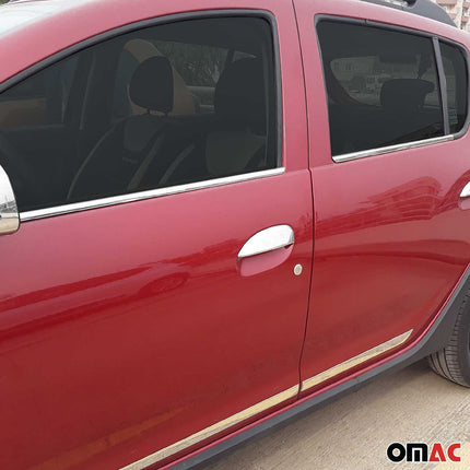 Fensterleisten Zierleisten für Dacia Sandero 2012-2020 Edelstahl Chrom 4tlg