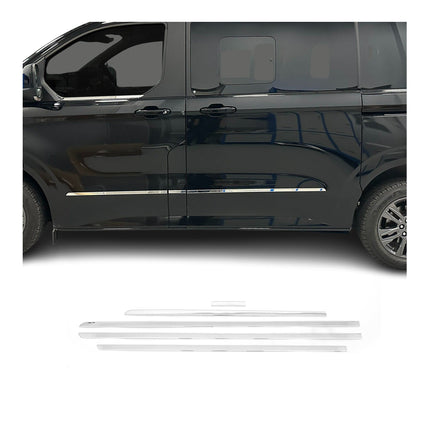 Seitentürleiste Türleiste für Ford Transit Tourneo Custom 2023-2026 Edelstahl 5x