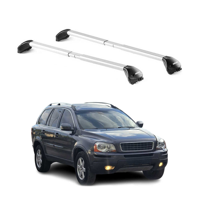 Dachträger Grundtäger für Volvo XC90 mk1 2002-2014 5 tür 100kg Alu Silber 2x ABE