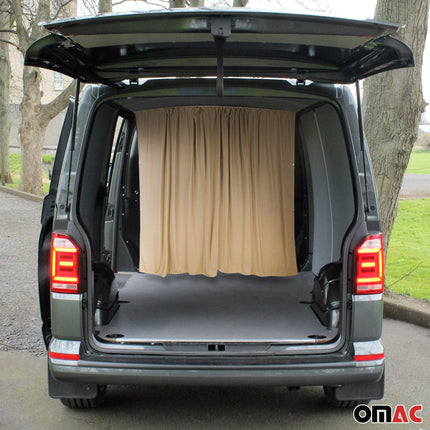 Maß Gardinen für Fiat Doblo L1 L2 Fahrerhaus Abtrennung Sonnenschutz Beige