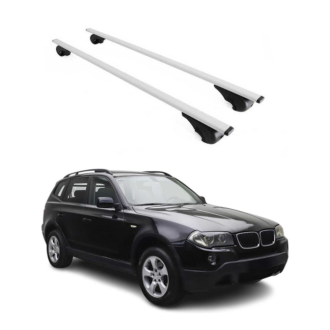 Dachträger Grundtäger für BMW X3 E83 2003-2010 75kg Metall Silber 2 tlg