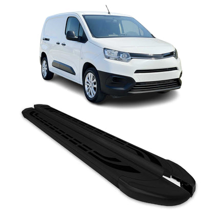 Trittbretter Seitenschweller für Toyota Proace City 2019-2026 Van L2 Schwarzx