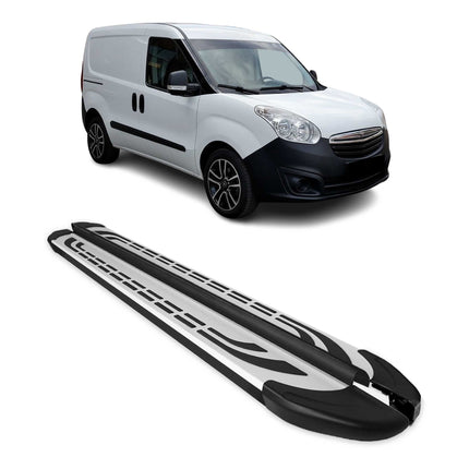 Trittbretter Schweller Seitenbretter für Opel Combo 2012-2019 Kurzer Schwarz Alu