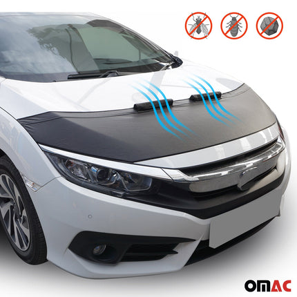 Haubenbra Steinschlagschutz Bonnet Bra für Peugeot 5008 2010-2016 Schwarz Halb