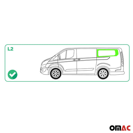 Hintere Seitenfenster Auto für Ford Transit Custom 2013-2024 Links Schiebetür L2