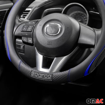 SPARCO Lenkradbezüge Lenkradschoner Lenkradschutz Blau Schwarz Gummi ø37-38 cm