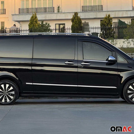 Seitentürleiste Türschutz für Mercedes Vito W447 Doppeltür L3 Langer Edelstahl