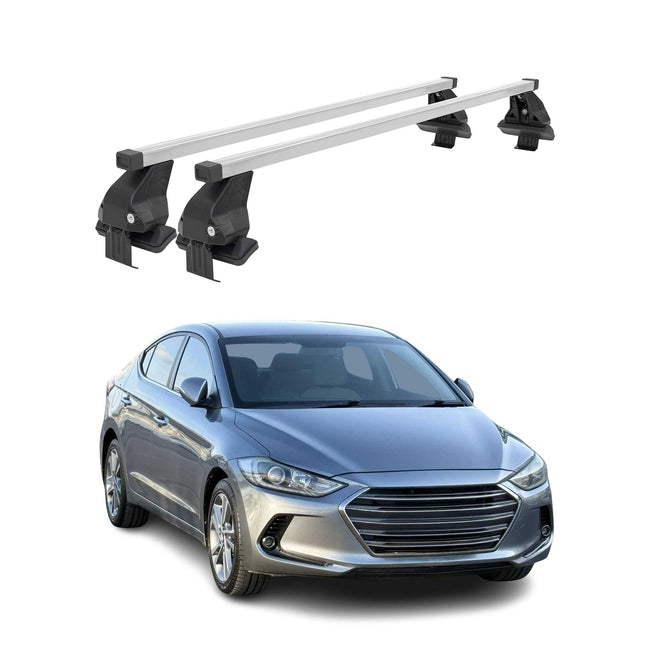 Menabo Dachträger Grundtäger für Hyundai Elantra mk6 2017-2020 50kg Stahl Silber