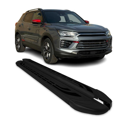 Trittbretter Seitenschweller für SsangYong Korando IV 2019-2026 Alu Schwarz