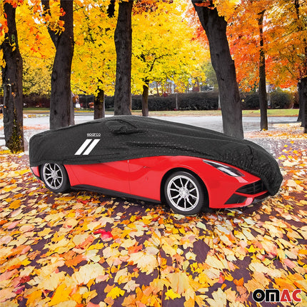 SPARCO Auto Schutzhülle Vollgarage Autoabdeckung Schwarz Ganzgarage Autogarage S