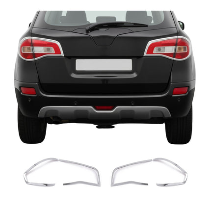 Rücklicht Leisten Heckleuchte für Renault Koleos 2007-2015 Chrom ABS Silber 4tlg