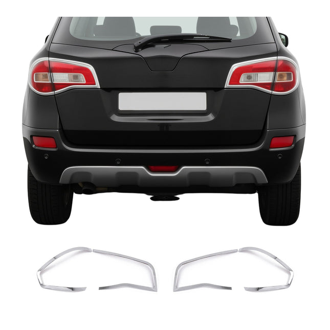 Rücklicht Leisten Heckleuchte für Renault Koleos 2007-2015 Chrom ABS Silber 4tlg