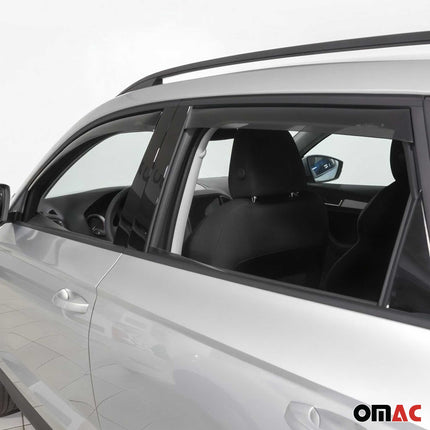 Windabweiser Regenabweiser für Skoda Karoq 2017-2026 Dunkel Acryl 4tlg
