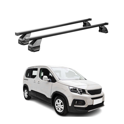 Menabo Dachträger Grundtäger für Peugeot Rifter 2018-2026 75kg Stahl Schwarz 2x