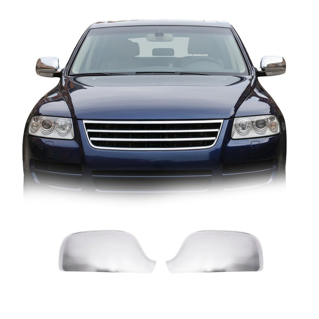 Spiegelkappen Spiegelabdeckung für VW Touareg 2002-2010 Edelstahl Chrom 2tlg
