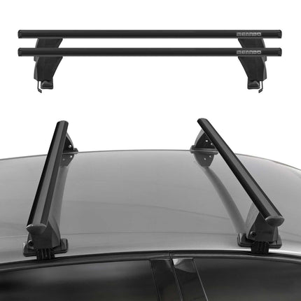 Menabo Dachträger Grundtäger für Toyota Yaris 1999-2005 50kg Alu Schwarz 2 tlg