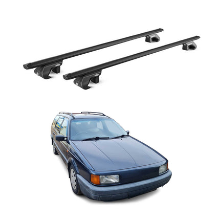 Dachträger Grundtäger für VW VW Passat Kombi B2-B3-B4 1980-96 90kg Schwarz 2x