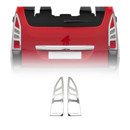 Rücklicht Leisten Heckleuchte für Peugeot Partner Tepee 2012-2018 Edelstahl 2tlg