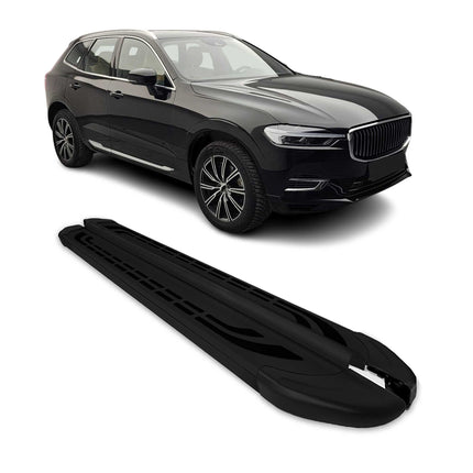 Trittbretter Seitenschweller Seitenbretter für Volvo XC60 2018-2026 Alu Schwarz