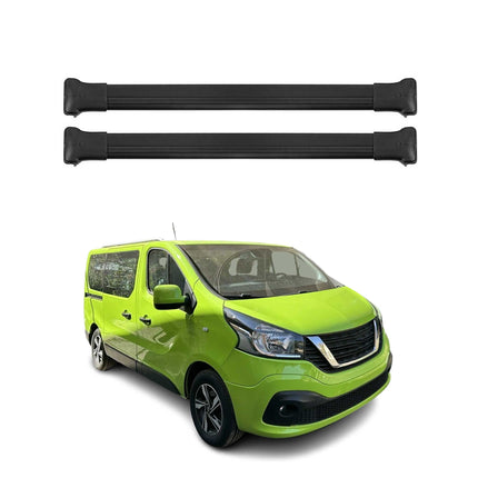 Dachträger Grundtäger für Nissan NV300 2016-2021 75kg Aluminium Schwarz 2 tlg