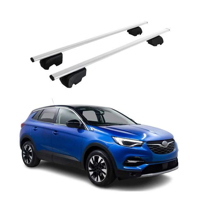Dachträger Gepäckträger für Opel Vauxhall Grandland X 2017-2025 ABE Silber