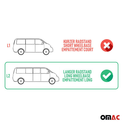 Dachreling für Ford Transit / Tourneo Connect V408 2014-21 Langer L2 Alu Schwarz