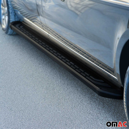 Trittbretter Seitenschweller Seitenbretter für Audi Q5 8RB 2008-2017 Alu Schwarz