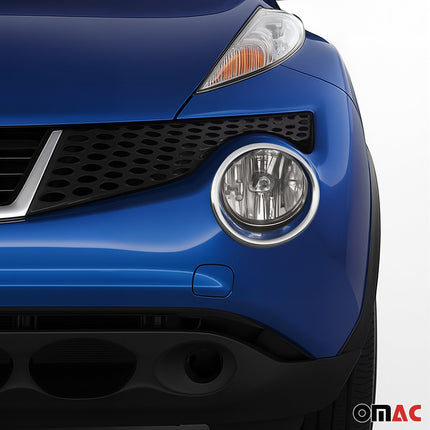 Scheinwerfer Leisten Scheinwerferblende für Nissan Juke 2010-2014 Edelstahl 2tlg