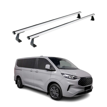 Dachträger für Ford Transit Custom / Tourneo Custom 2023-2026 75kg Alu Grau 2tlg