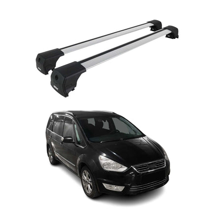 Dachträger Grundträger für Ford Galaxy 2006-2015 Silber Alu 2 tlg
