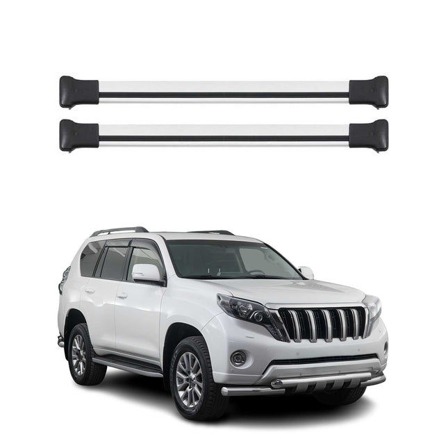 Dachträger Grundtäger für Toyota Land Crusier Prado 2018-2023 75kg Alu Silber 2x