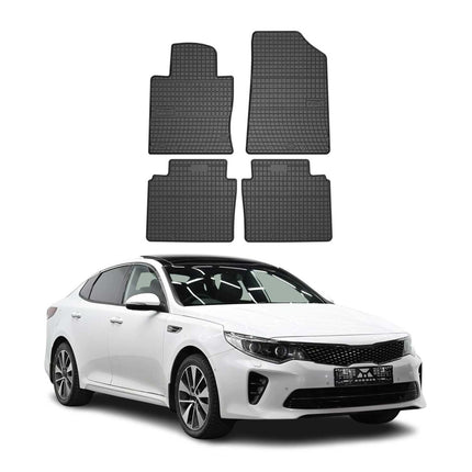 OMAC Gummi Fußmatten für Kia Optima 2015-2020 Automatten Gummi Schwarz 4tlg