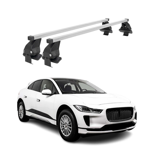 Menabo Dachträger Grundtäger für Jaguar I-Pace 2018-2024 50kg Stahl Silber 2 tlg