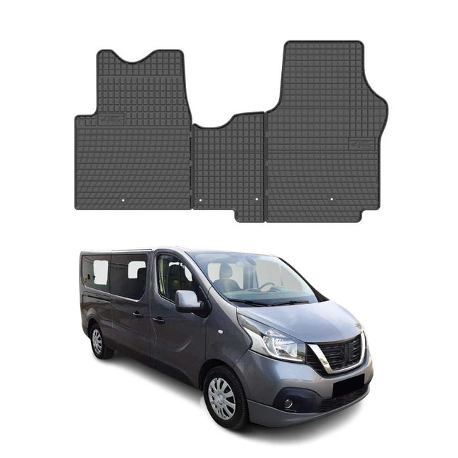 OMAC Gummi Fußmatten für Nissan NV300 2016-2024 Automatten Gummi TPE Schwarz 3x