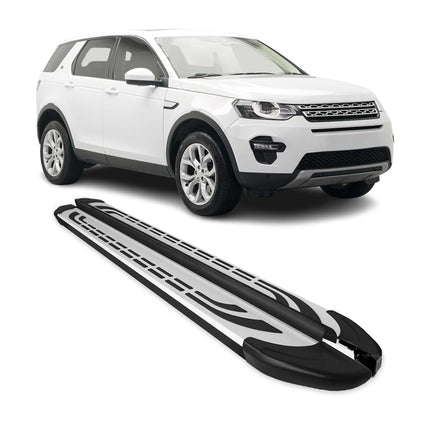 Trittbretter Seitenschweller für Land Rover Discovery Sport 2015-26 Alu Schwarz