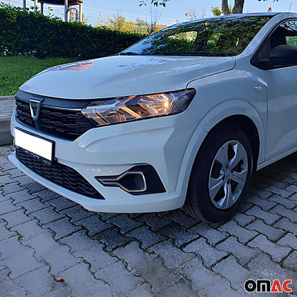 Nebelscheinwerfer Rahmen für Dacia Sandero III 2021-2026 Edelstahl Chrom 2x