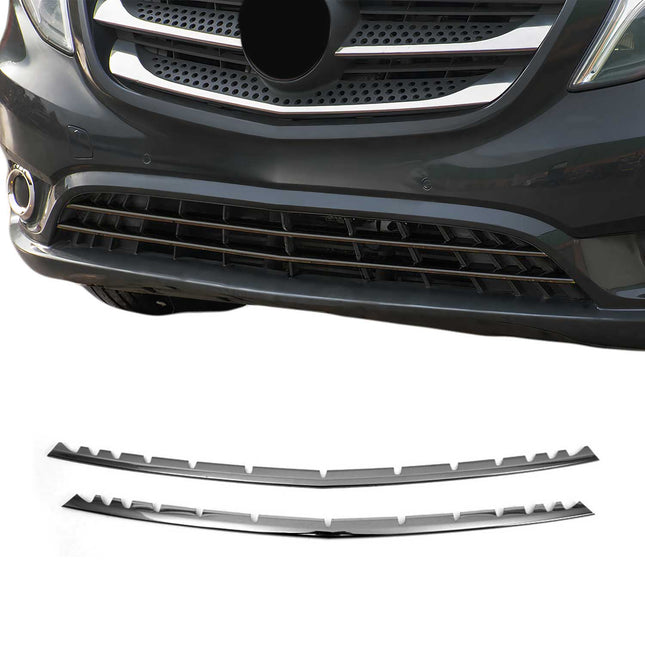 Kühlergrill Grillleisten für Mercedes V-Klasse W447 2014-2019 Edelstahl Dunkel