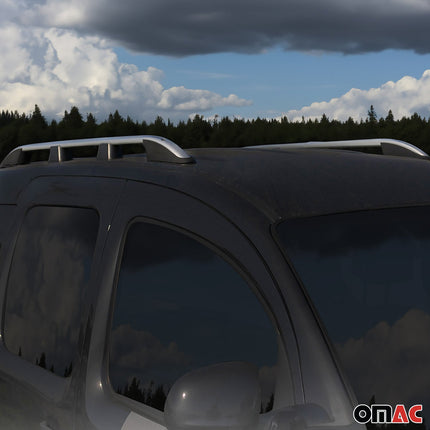 Dachreling Dachgepäckträger für VW Caddy 2010-2015 L2 Langer  Alu Silber 2x