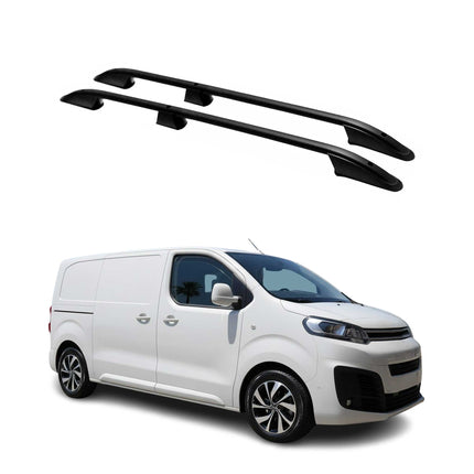 Dachreling Dachgepäckträger für Citroen Jumpy 2016-2026 Kurzer L1 Alu Schwarz