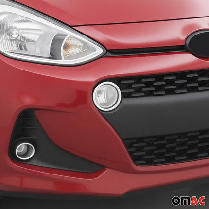 Tagfahrlicht Rahmen Schutz für Hyundai i10 2017-2019 Edelstahl Chrom 2tlg