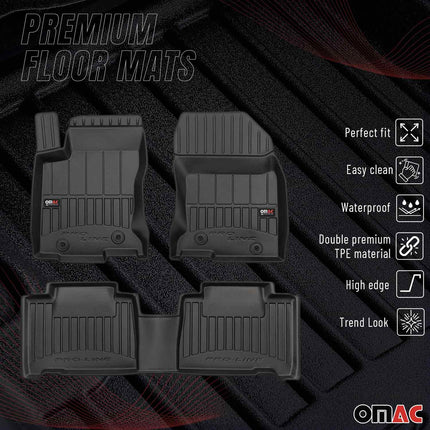 OMAC Gummi Fußmatten für Lexus NX 2015-2021 Premium TPE 3D Automatten Schwarz 3x
