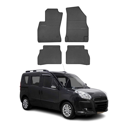 OMAC Gummi Fußmatten für Fiat Doblo 2010-2020 Automatten Gummi Schwarz 4tlg