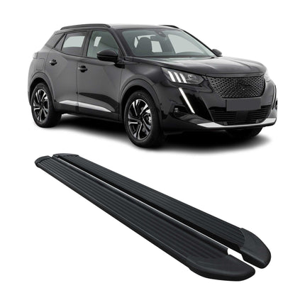 Seitenschweller Trittbretter Schweller für Peugeot 2008 2019-2026 Alu Schwarz